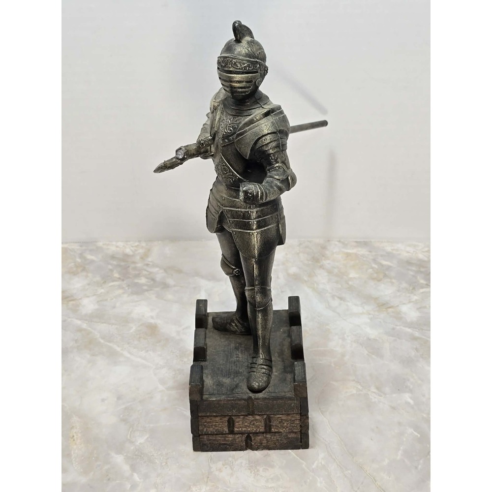 Vintage Knight Armor Figurine Japan Halberd Statue Medieval Decor GUC‎
